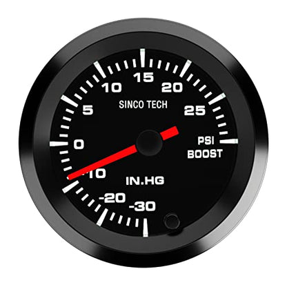 7 Color Gauge Kit 2" 52mm Automobile Backlight Pointer Car Meter with Sensor (Boost Gauge) - style: Boost Gauge