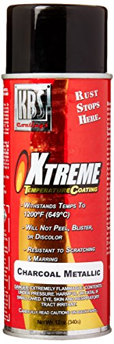 KBS Coatings 65125 Charcoal Metallic Xtreme Temperature Coating - 12 fl. oz. - color: Charcoal Metallic, size: 12 Fl Oz (Pack of 1)