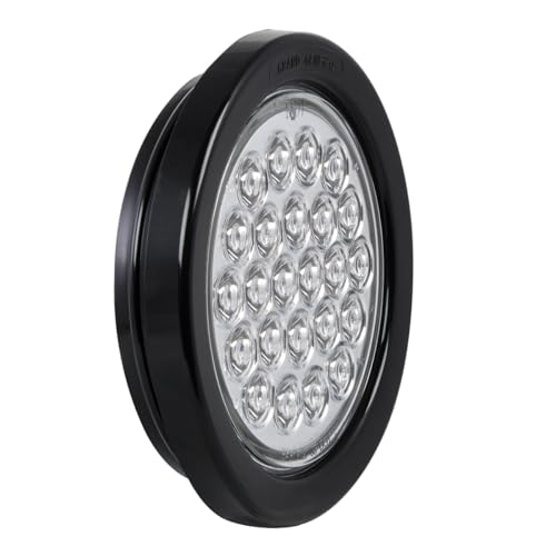 GG Grand General 78264 Red/Clear LED Light (4" Pearl Grommet and Pigtail, Lens) - color: Red/Clear, style: w/ Black Grommet