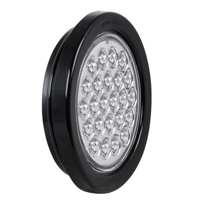 GG Grand General 78264 Red/Clear LED Light (4" Pearl Grommet and Pigtail, Lens) - color: Red/Clear, style: w/ Black Grommet