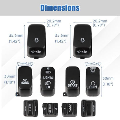 PSLER 10pcs Hand Control Housing Cap Cover Kit for Touring 1996-2013