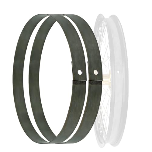 Motorcycle Rim Strips, Heavy-Duty Rubber Rim Tape with Pre-Drilled Valve Stem Hole Spoke Nipple Puncture Protection for Off-Road Dirt Bikes & Street Motorcycles - color: 2PCS 21" Wheel -21" x 25mm Rim Strip