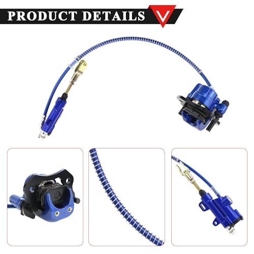 PRO BAT Rear Brake Master Cylinder Caliper With Brake Pad Assembly - color: Blue