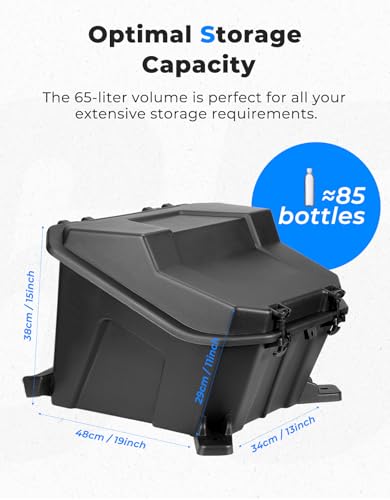 KEMIMOTO 69 QT UTV Rear Storage Cargo Box Replaces Part Number 2881193