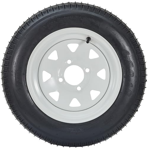 GarveeTech 2PCS 4.80-12 4.80x12 480-12 Trailer Tires with 12 inch Rims, 2 Pack 4.80 12 Tires 4 Lug on 4 inch, Center Bore 2.83", 6PR, Muti Function Lawn Mower Tire & Tractor Turf Tire & Boat Tire - size: 4.80-12, style: 4 lug
