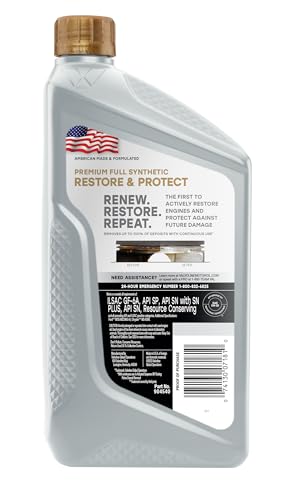 Valvoline Restore & Protect Full Synthetic 5W-20 Motor Oil 1 QT, Case of 6 - size: 1 QT, Pack of 6, style: Restore & Protect
