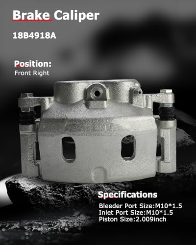 cciyu Front Right Disc Brake Caliper Assembly w/Bracket 18B4918A - size: Front Right[18B4918A]