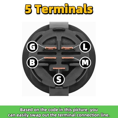 Ignition Starter Switch 3 Position 5 Terminals 925-04228 with Key for Craftsman, Troy-Bilt, MTD, Cub Cadet, Husqvarna, JD, AYP, Bad Boy Delta, Replace 725-04228 725-04659 925-04659 - size: 725-04228