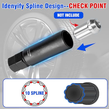 10 Spline Lug Nut Key Set - size: 3 Pieces