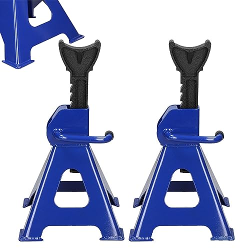 VickyHome 1 Pair of Metal Steel Car Jack Support Support Stand for Car Motorcycle Vehicle Lift Floor Jack Adjustable Height 29 cm to 43 cm