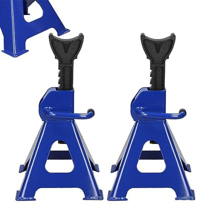 VickyHome 1 Pair of Metal Steel Car Jack Support Support Stand for Car Motorcycle Vehicle Lift Floor Jack Adjustable Height 29 cm to 43 cm