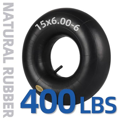 GICOOL 15x6.00-6 Lawn Mower Tire Inner Tubes, TR-13 Valve Stem, 2 Pack - size: 15x6.00-6,TR-13