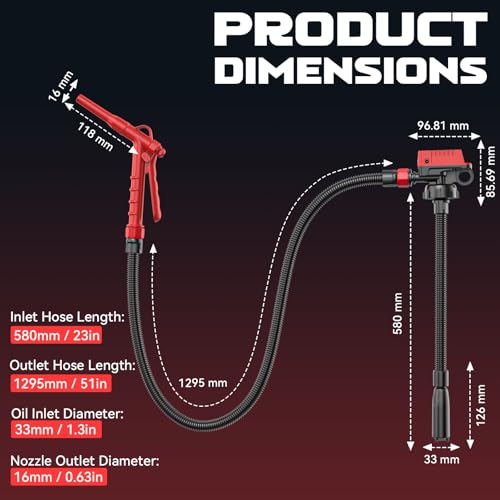 Ecarke 5 GPM Cordless Fuel Transfer Pump Compatible with Milwaukee 18V - color: Red & Black