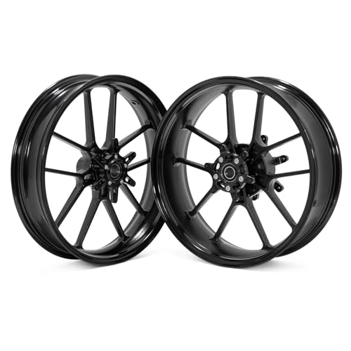 TOFR 17" Wheel Rims Cush Drive Wheels Tubeless for EXC SX XCF 125-500 04-24 - color: Black, size: Front Rear
