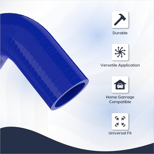 Endure 90 Degree Silicone Elbow Intake Hose 4-Ply, 1.5"(38mm) - Blue - color: Blue, size: ID - 1.5Inch(38mm)