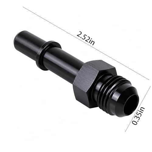 6AN Male to 3/8" SAE Quick Disconnect, Aluminum Straight Adapter, Male Push On Connector for Fuel Rail Hose