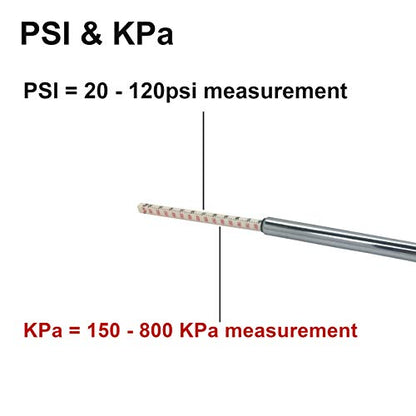 20-120 Psi Car Tire Pressure Gauge Pack of 5. Heavy Duty Tire Pressure Gauge for Car, Bike, Truck, Golf Cart, Semi, 18 Wheeler.