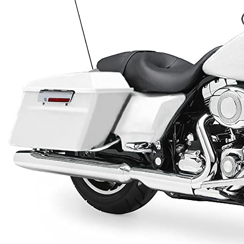 XMT-MOTO Hard Saddlebags Saddle bags Fit for Harley 1994-2013 Touring models road glide road king ultra street glide electra glide and 1984-2017 Softail models White - color: White/Chrome Latches, size: Standard