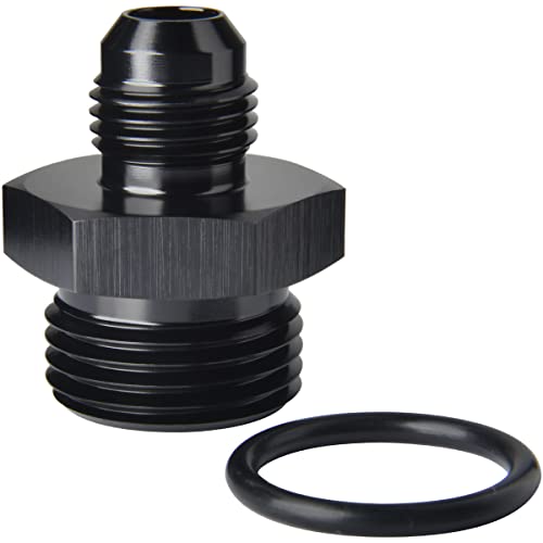 6AN Male Flare to 10AN ORB O-ring Boss Fuel Pump Rail Adapter Fitting Aluminum Black - color: Black - 1PC, size: 6AN to 10AN ORB