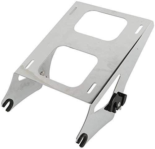 TCT-MOTORPARTS Matte Black Chopped Tour Luggage Trunk Rack Fits for 2014-2025 Harley Davidson Touring Models - color: Matte Black Chopped Trunk+Chrome Rack #1
