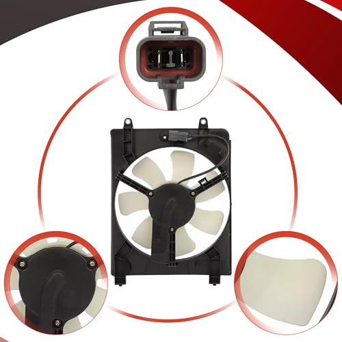 PartsFlow Radiator Dual Cooling Fan 620-938 Assembly Compatible with 2015-2016 Honda CRV L4 2.4L Right 38611RMXA51 - color: For Honda CRV