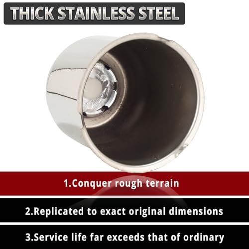 RTrhinotuning 3.74" Floating Wheel Center Caps Stainless Steel Self-Leveling Emblem Trailer Hub Caps Push Through Truck Rim Center Caps Chrome 4.33" Height 4 PCS - color: Chrome, size: 3.74" Center Hole, 4.33" Height