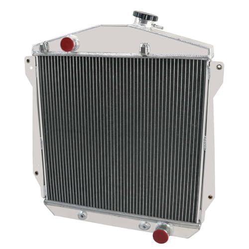 4 Row Aluminum Radiator Compatible with 1943-1948 Chevy Fleetline/Fleetmaster Sedan Coupe/Stylemaster V8 1944 1945 1946 1947 62mm Core Thickness Radiators