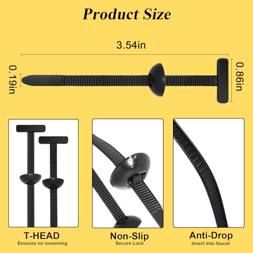 100PCS Nylon Universal Cable Tie Buckle for Car, Heavy Duty Plastic Rivet T Zip Ties Style, Grip Auto Zip Tie Buckles, Automotive Zipper Clips, Ziplock Pro Cable Ties