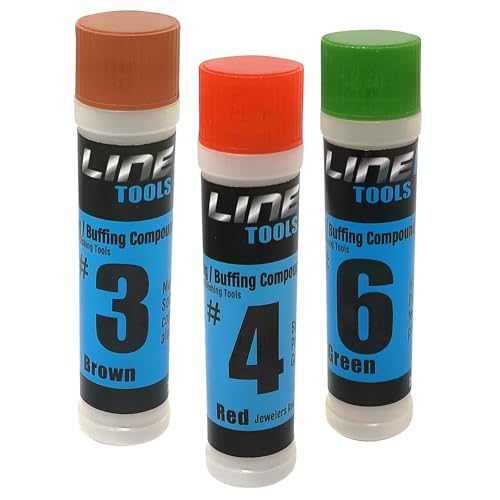 3pk Soft Metal Polishing Compound Kit, 4oz Jewelers Rouge, Tripoli, Green - size: 3 Pack, #3|#4|#6