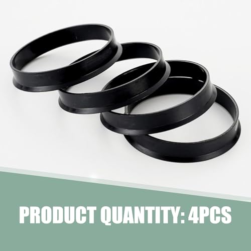 4 Pack Car Hub Reducing Ring Shaft, 73.1mm-60.1mm Design, Durable Vehicle Hub Center Ring Replacement, Compatible with Most Small Passenger Cars (Black)