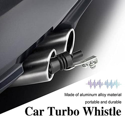 2PCS Car Turbo Whistle, Aluminum Alloy Universal Turbo Whistle - color: Black