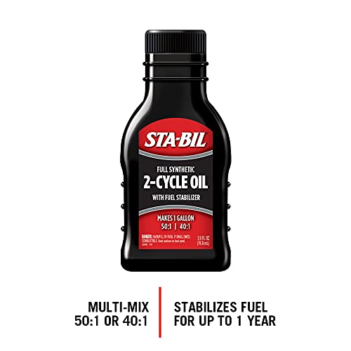 STA-BIL Full Synthetic 2-Cycle Oil, 2.6 oz - size: 2.6 fl. oz