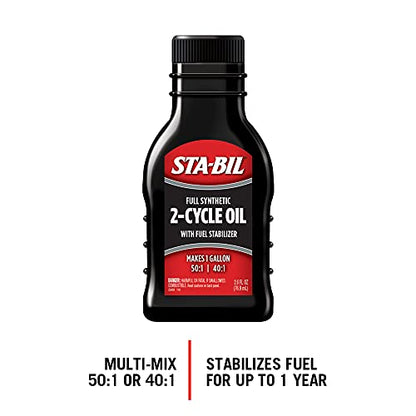 STA-BIL Full Synthetic 2-Cycle Oil, 2.6 oz - size: 2.6 fl. oz