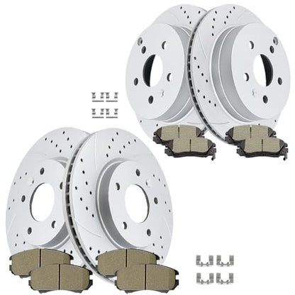 Acinoparts Front (12.64”) and Rear Brake Kit for 2010-2017 GMC Terrain - size: ABK01001