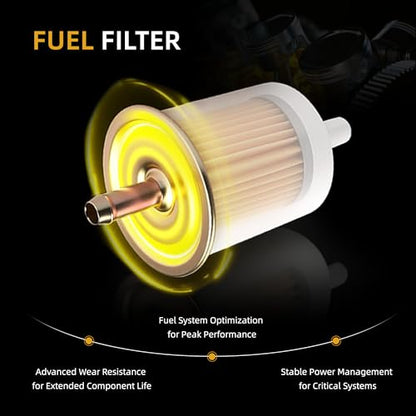 10 Pack Fuel Filter, 3/8" Universal Inline Gas Fuel Filters
