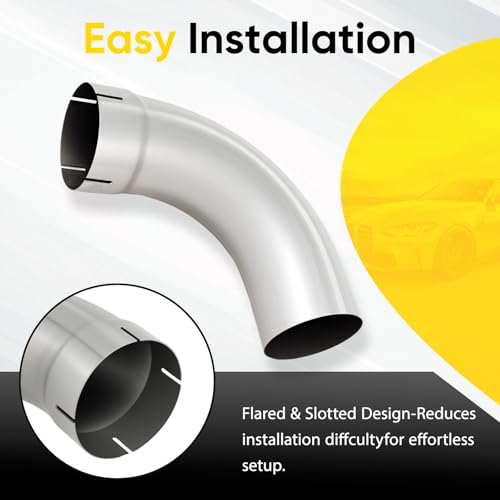 Exhaust 90 Degree Tube 4" OD,10" each side length - size: 4INCH10length