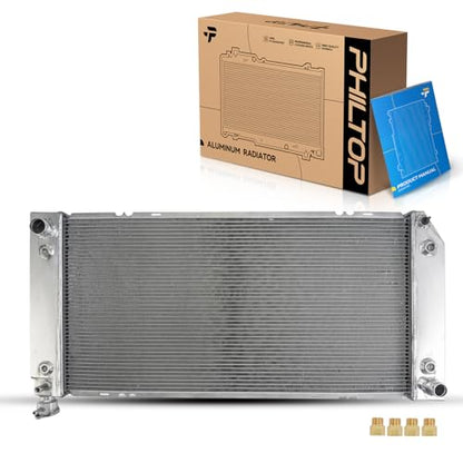 PHILTOP CU1693 Radiator With TOC and EOC 34-1/16"Core Compatible With K1500, C1500, Tahoe, K2500, K1500 Suburban, C2500, Yukon, C1500 Suburban, K3500, C3500, Escalade(Except Heavy Duty Cooling) - size: 1994-1999 K1500 5.7L/5.0L, 1994-1999 C1500 5.7L