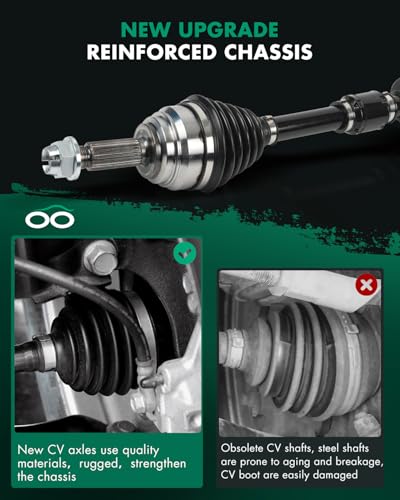 SCITOO Pair CV Axle Drive Shaft For Ford Fiesta 1.6L 2016-2018