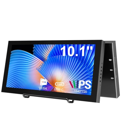 10.1 Inch Secondary Mini Monitor,IPS Stretched Bar LCD Travel Display