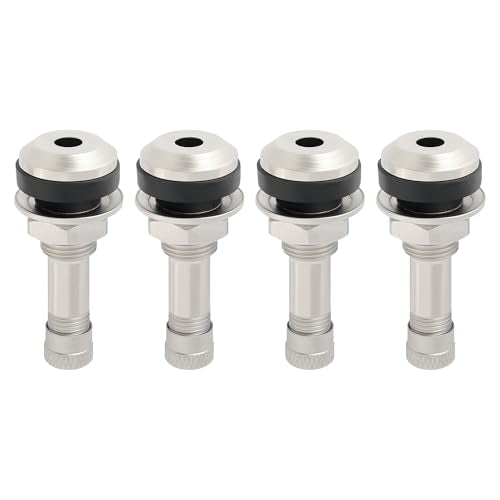 4PCS TR416 Tire Valve Stems for 0.453" & 0.625" Rim Holes,Long 1 1/2 Metal Valve Stems,Rated at 130PSI of High Pressure Valve Stem,Universal Motorcycle Valve Stem for Trucks,Cars