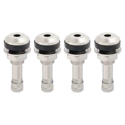 4PCS TR416 Tire Valve Stems for 0.453" & 0.625" Rim Holes,Long 1 1/2 Metal Valve Stems,Rated at 130PSI of High Pressure Valve Stem,Universal Motorcycle Valve Stem for Trucks,Cars