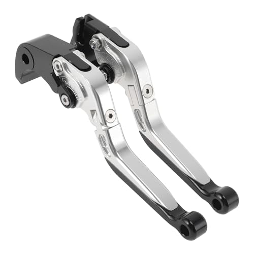 Short/Long Brake Clutch Levers for Kawasaki Ninja ZX6R 636 00-04 - color: Silver Tone Handle Black End