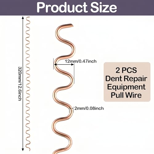 Yaocom 2 Pcs Wiggle Wire Dent Repair Pulling Wire 320 mm