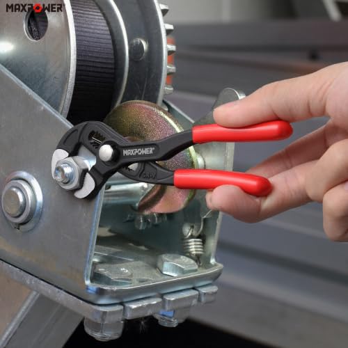 MAXPOWER 5-Inch Tongue-and-Groove Pliers, 0.98" Jaw Opens V Jaw Mini Pliers - size: 5-inch