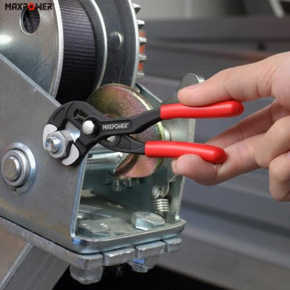 MAXPOWER 5-Inch Tongue-and-Groove Pliers, 0.98" Jaw Opens V Jaw Mini Pliers - size: 5-inch