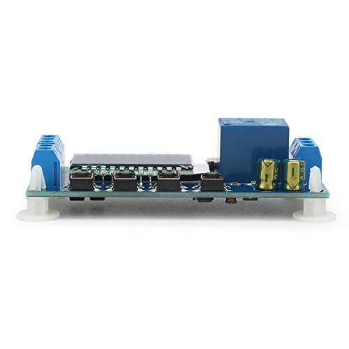 DROK Timer Relay - 5V/12V/24V Time Delay Relay Switch Delay-Off Cycle Timer 0.01s-9999mins with LCD Display Support Micro USB 5V Power Supply - color: Blue, size: 1pcs