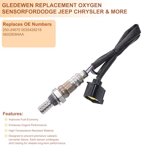 250-24675 Upstream or Downstream O2 Oxygen Sensor for Chrysler Town & Country Pacifica Voyager Sebring Dodge Avenger Caliber Grand Caravan Journey Jeep Wrangler Compass Patriot Routan Mercedes-Benz - size: 250-24675