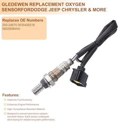 250-24675 Upstream or Downstream O2 Oxygen Sensor for Chrysler Town & Country Pacifica Voyager Sebring Dodge Avenger Caliber Grand Caravan Journey Jeep Wrangler Compass Patriot Routan Mercedes-Benz - size: 250-24675