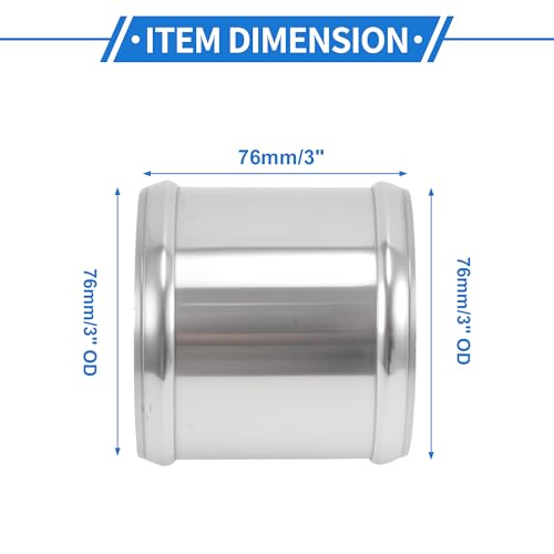 3" OD 0° 6063 Aluminum Alloy Tube Intercooler Pipe 3" Length - size: 3"OD 3"Length