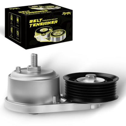 Oktiger Belt Tensioner Assembly with Pulley for Chevy Gmc Silverado Sieera 1500 1999-2010, Tahoe 1996-1999, Yukon 1996-1999, Express 1996-2002, C1500 C2500 C3500 K1500 K2500 K3500 G30 G3500 OE#38103 - size: 38103